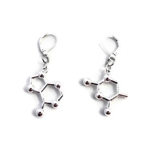Adenine and Thymine AT Science Molecule Earrings